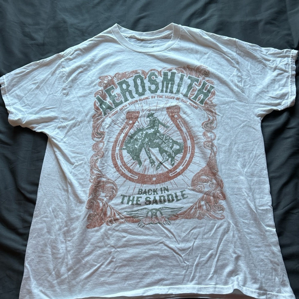 Aerosmith White Graphic Tee